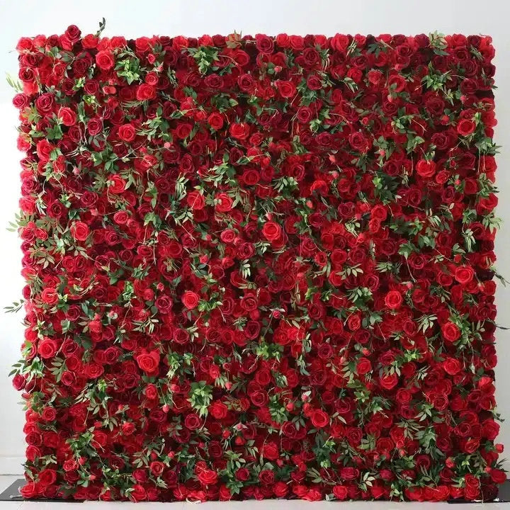 Custom Enthusiastic Red Flower Backdrop, Wedding Engagement Baby Shower Bridal Shower Backdrop Decoration