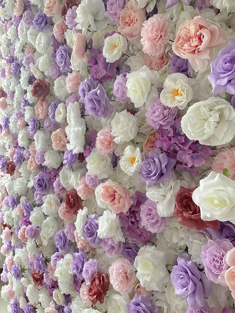 Lavender, Baby Pink, Ivory Flower Backdrop, Wedding Stage Party Home Festival Indoor and Outdoor Decoration