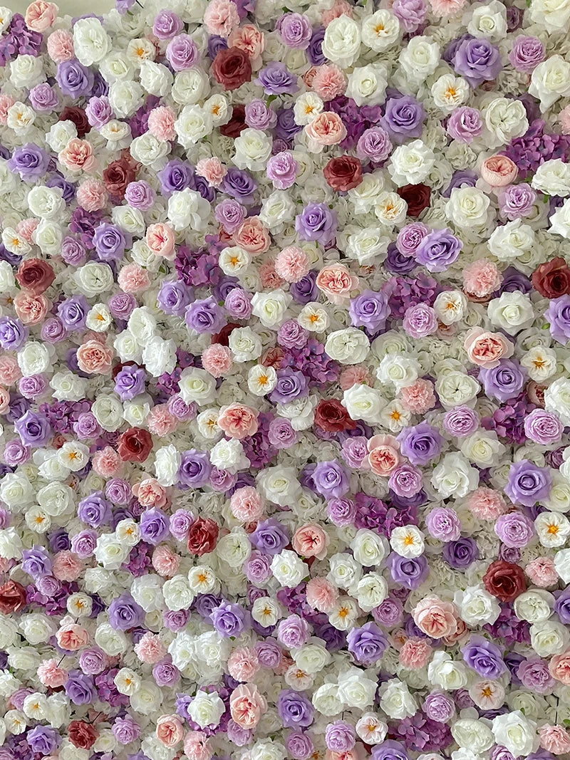 Lavender, Baby Pink, Ivory Flower Backdrop, Wedding Stage Party Home Festival Indoor and Outdoor Decoration