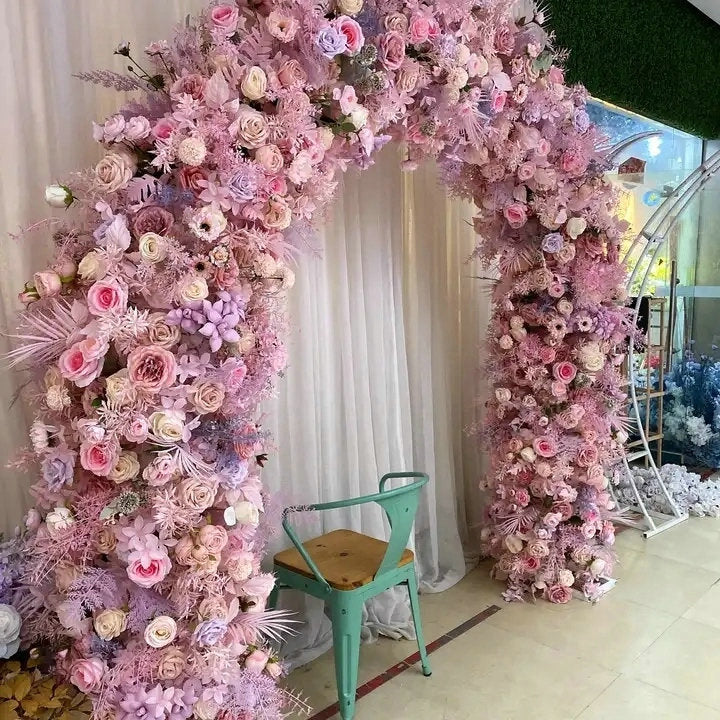 lavender flower garland Blush Pink, Lavender Flower Arch Flower Backdrop, Wedding Engagement Backdrop Flower Garland