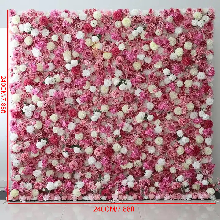 Custom Light Pink, White Flower Backdrop, Wedding Engagement Baby Shower Backdrop Decoration