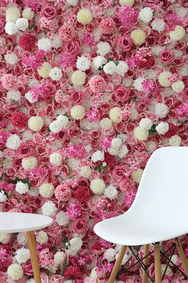 Custom Light Pink, White Flower Backdrop, Wedding Engagement Baby Shower Backdrop Decoration