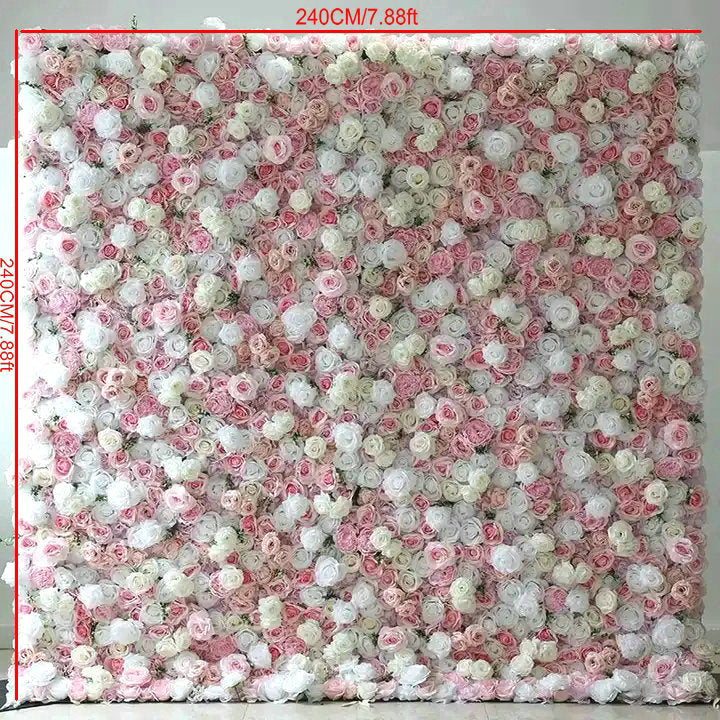 Light Pink, White Flower Wall, Wedding, Engagement, Baby Shower, Bridal Shower Backdrop Decoration
