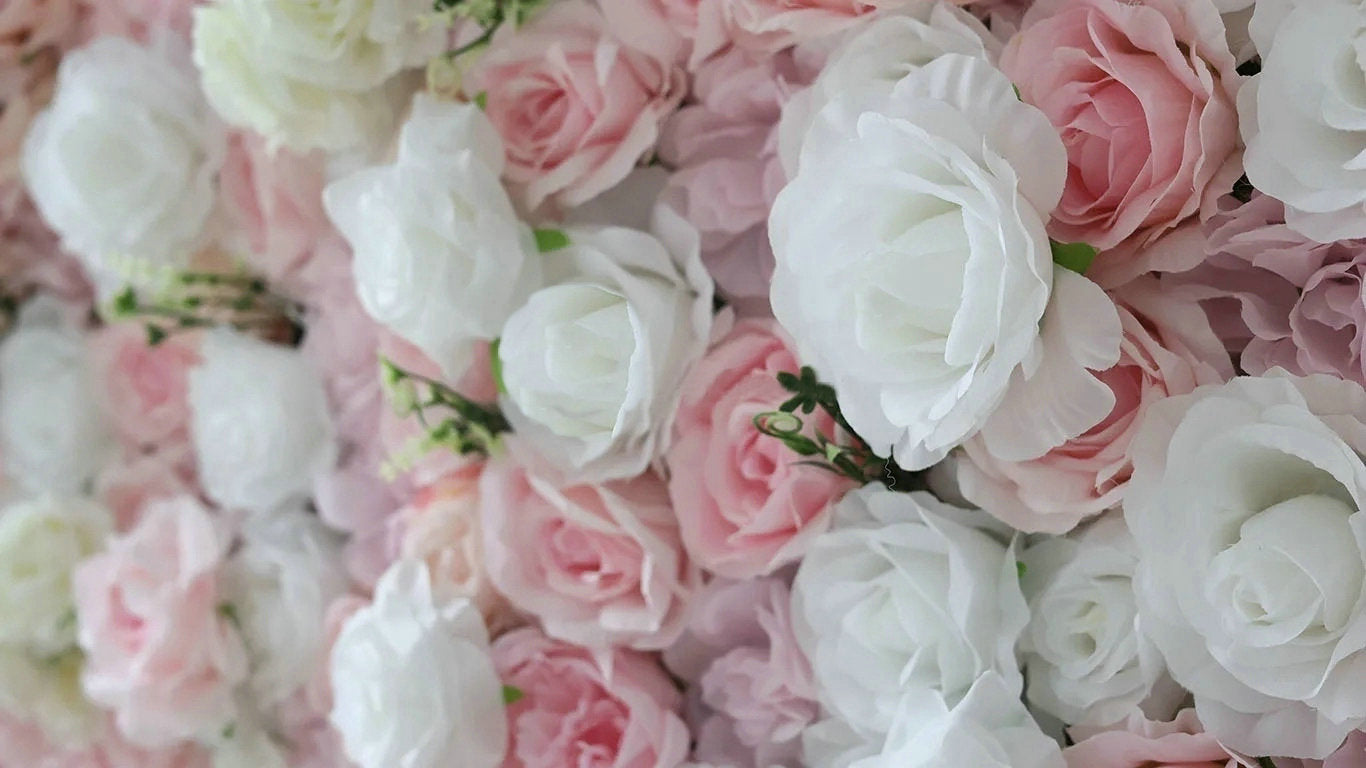 Light Pink, White Flower Wall, Wedding, Engagement, Baby Shower, Bridal Shower Backdrop Decoration