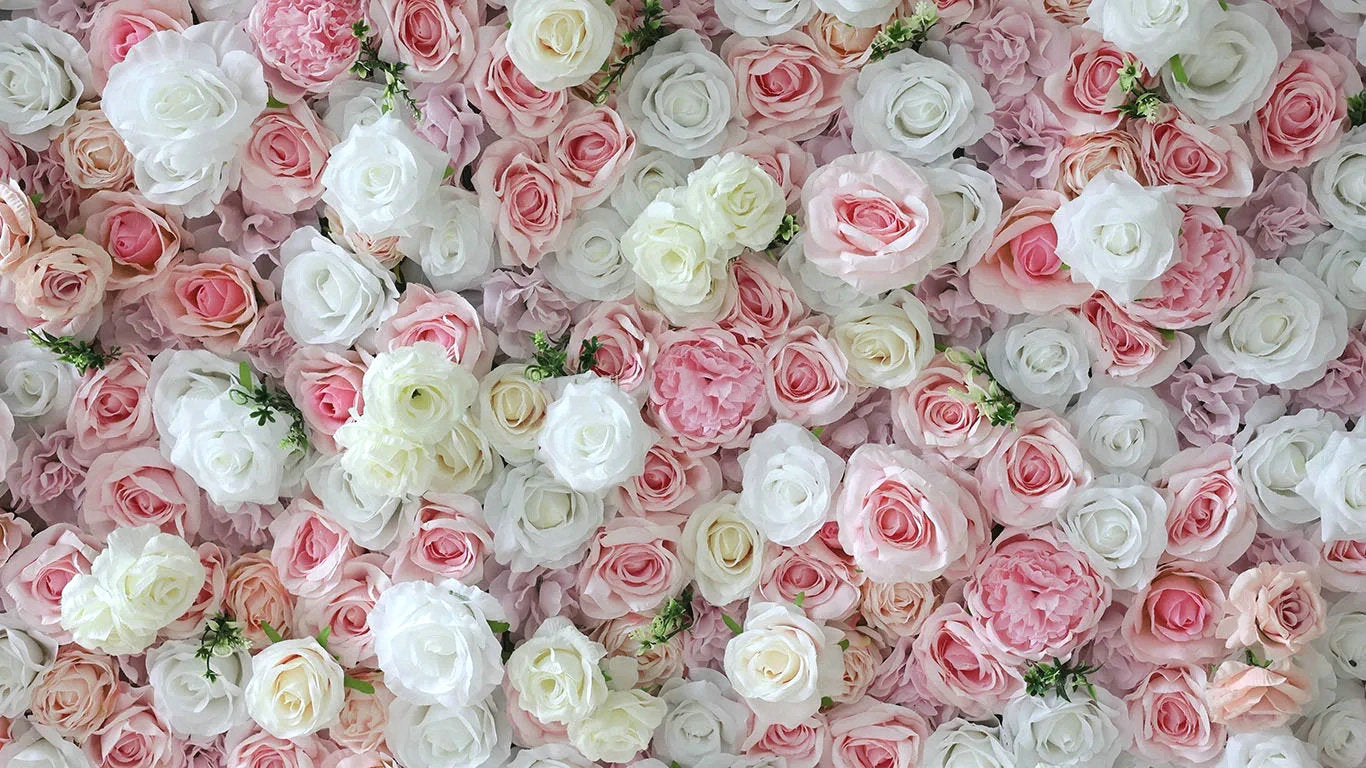 Light Pink, White Flower Wall, Wedding, Engagement, Baby Shower, Bridal Shower Backdrop Decoration