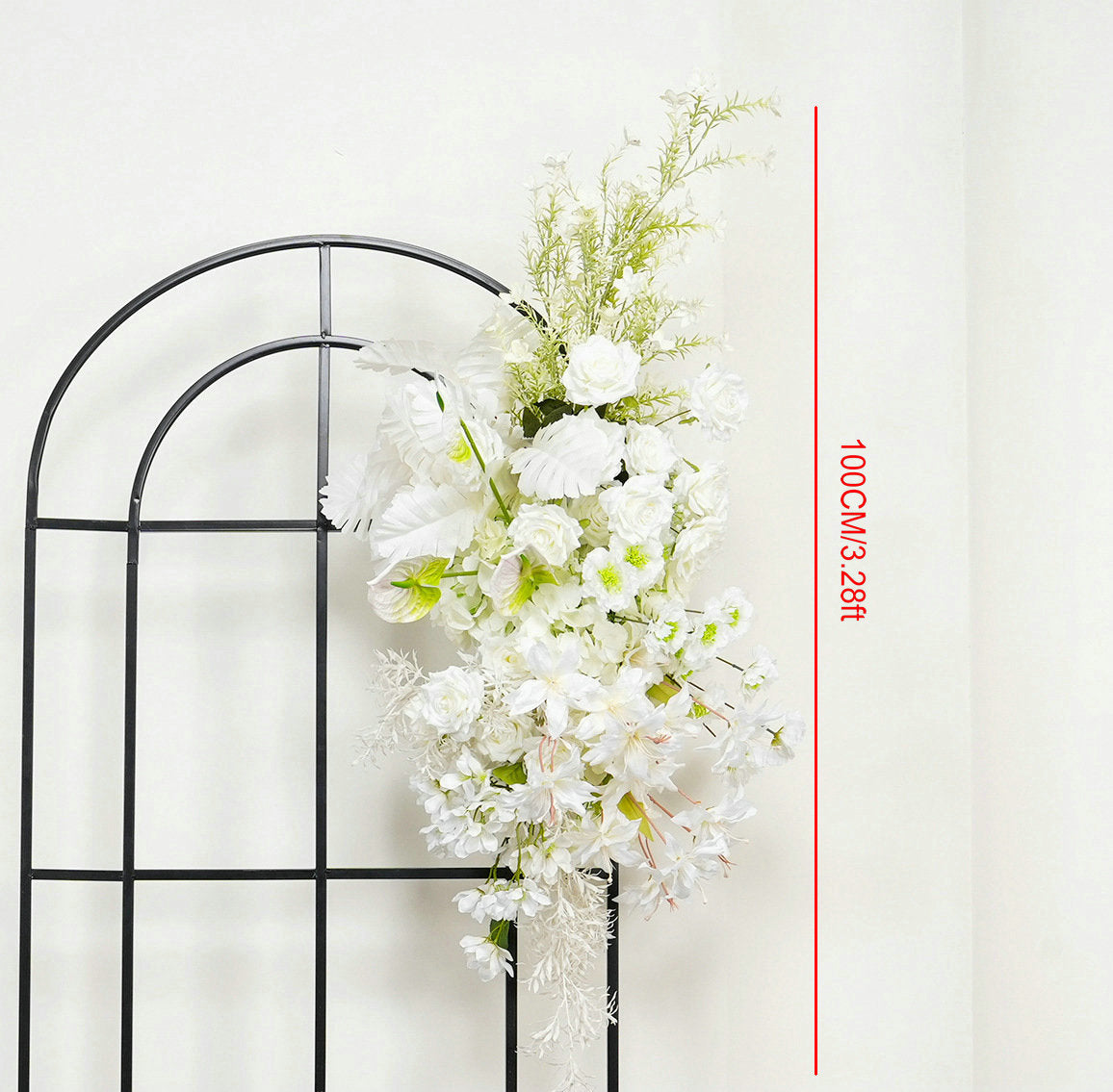 White Flower Arrangement, Centerpiece, Floor Flower, Wedding Engagement Bridal Shower Backdrop Customize Flower