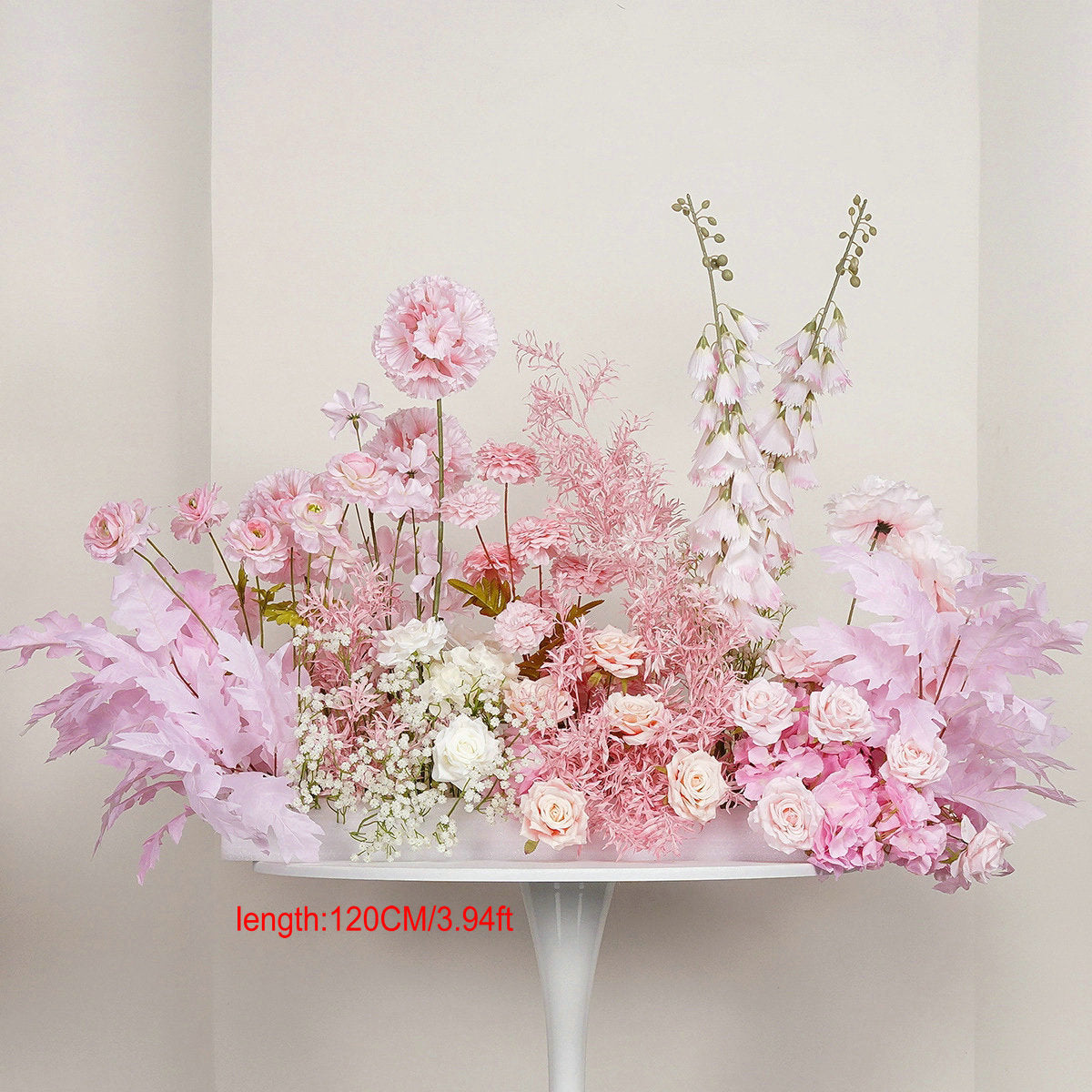 Artificial Light Pink Flower Garland, Centerpiece, Floor Flower, Wedding Engagement Bridal Shower Backdrop Decoration