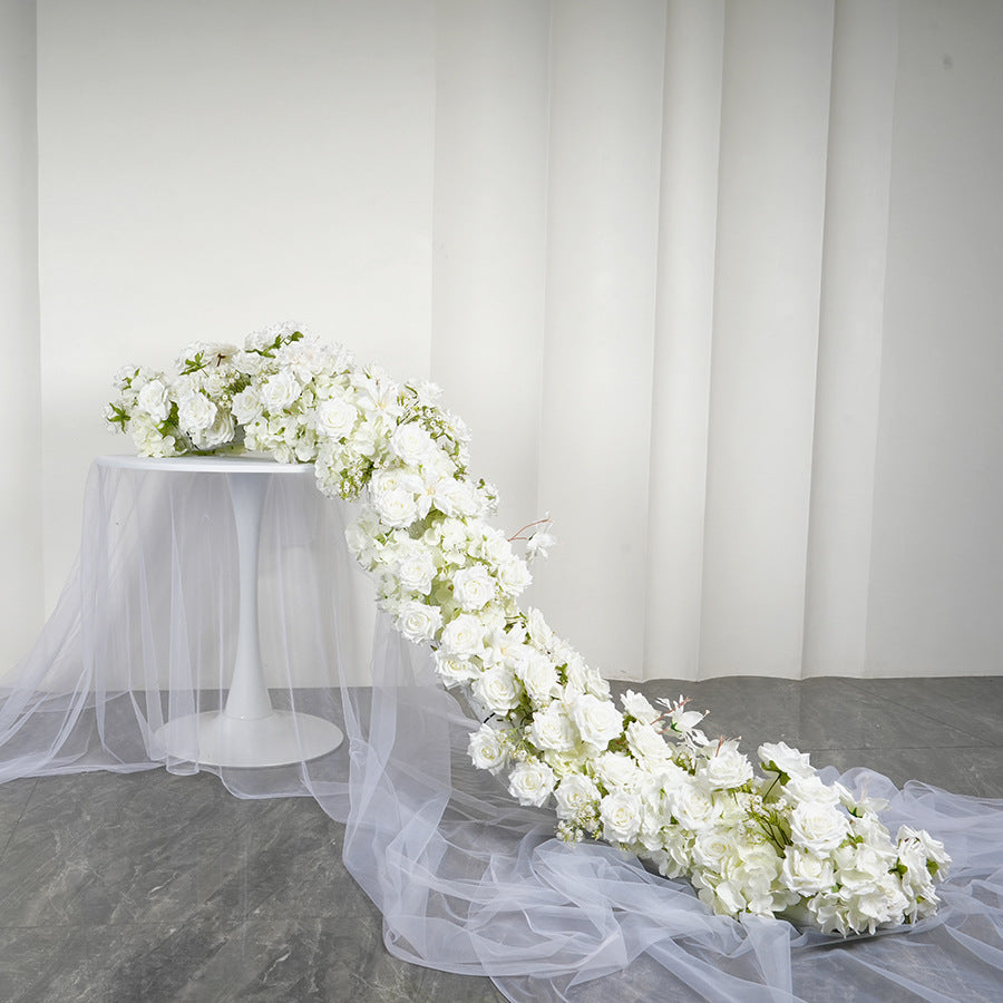 Artificial Ivory Flower Arrangement, Centerpiece, Floor Flower, Wedding Engagement Baby Shower Backdrop Decoration