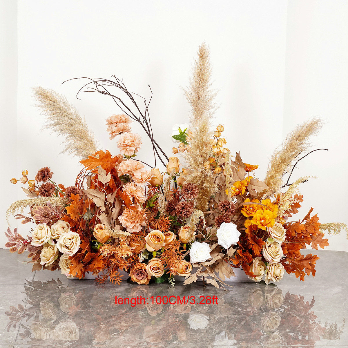 Terracotta, Burnt Orange, Brown Flower Garland, Centerpiece, Floor Flower, Wedding Engagement Baby Shower Backdrop Decoration