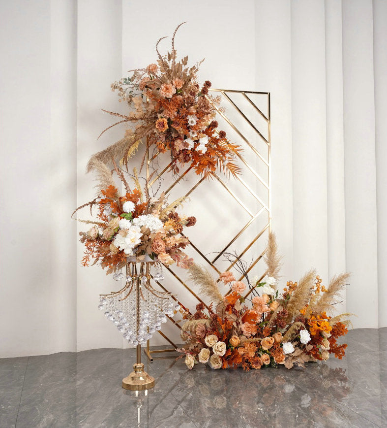 Terracotta, Burnt Orange, Brown Flower Garland, Centerpiece, Floor Flower, Wedding Engagement Baby Shower Backdrop Decoration