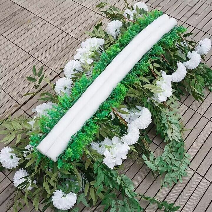 White Flowers, Greenery Wedding Archway Flower, Engagement Baby Shower Ceremony Reception Flower Runner