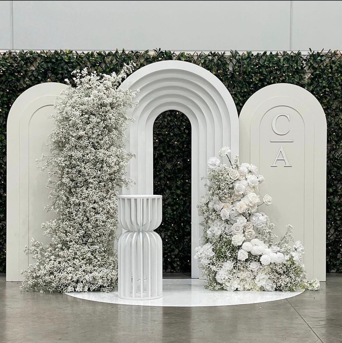 Custom Order Baby's Breath White Rose arches flowers, Wedding Flowers Arrangement, Party Arch Flower, 2 sets flowers , like as photos !