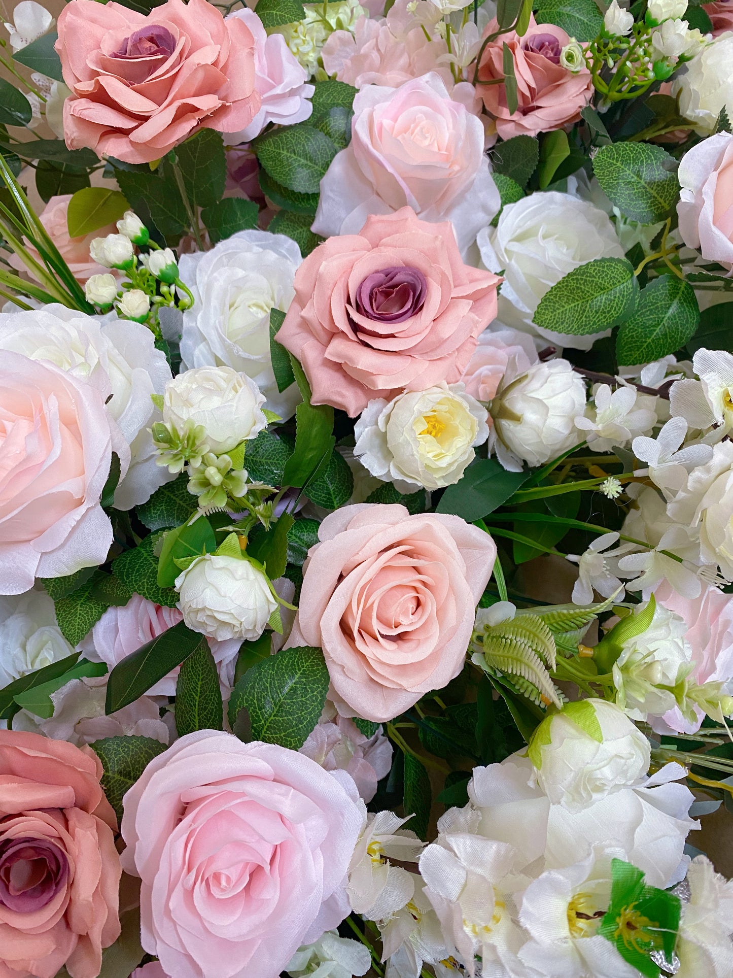 5D Artificial Table Flower Arrangement Ivory Light Pink Arch Flower Wedding Bridal Shower Decor Table Runner