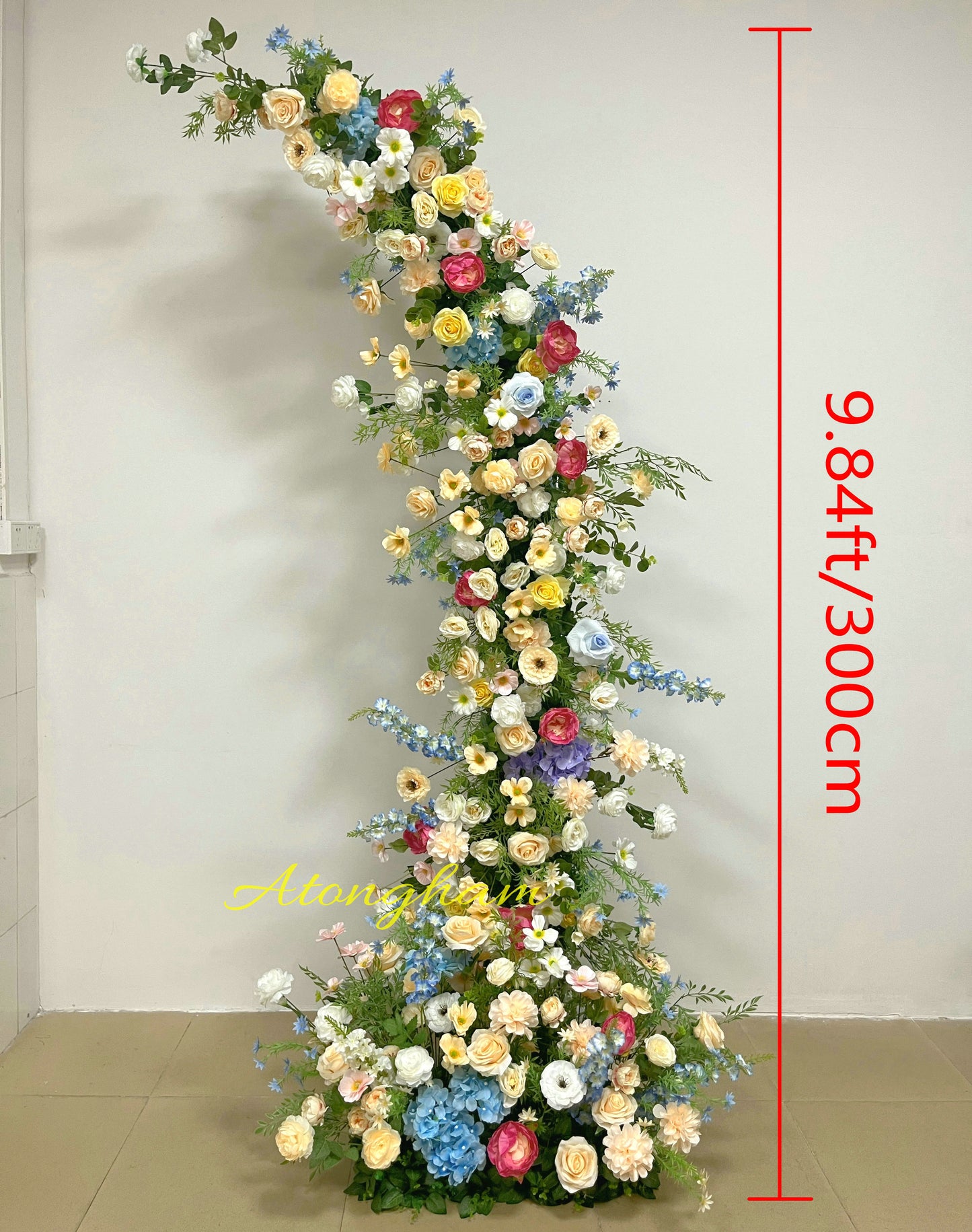 Spring Arch Flower 5D Artificial Colorful Flower Arrangement Outdoor Wedding Garden Decoration