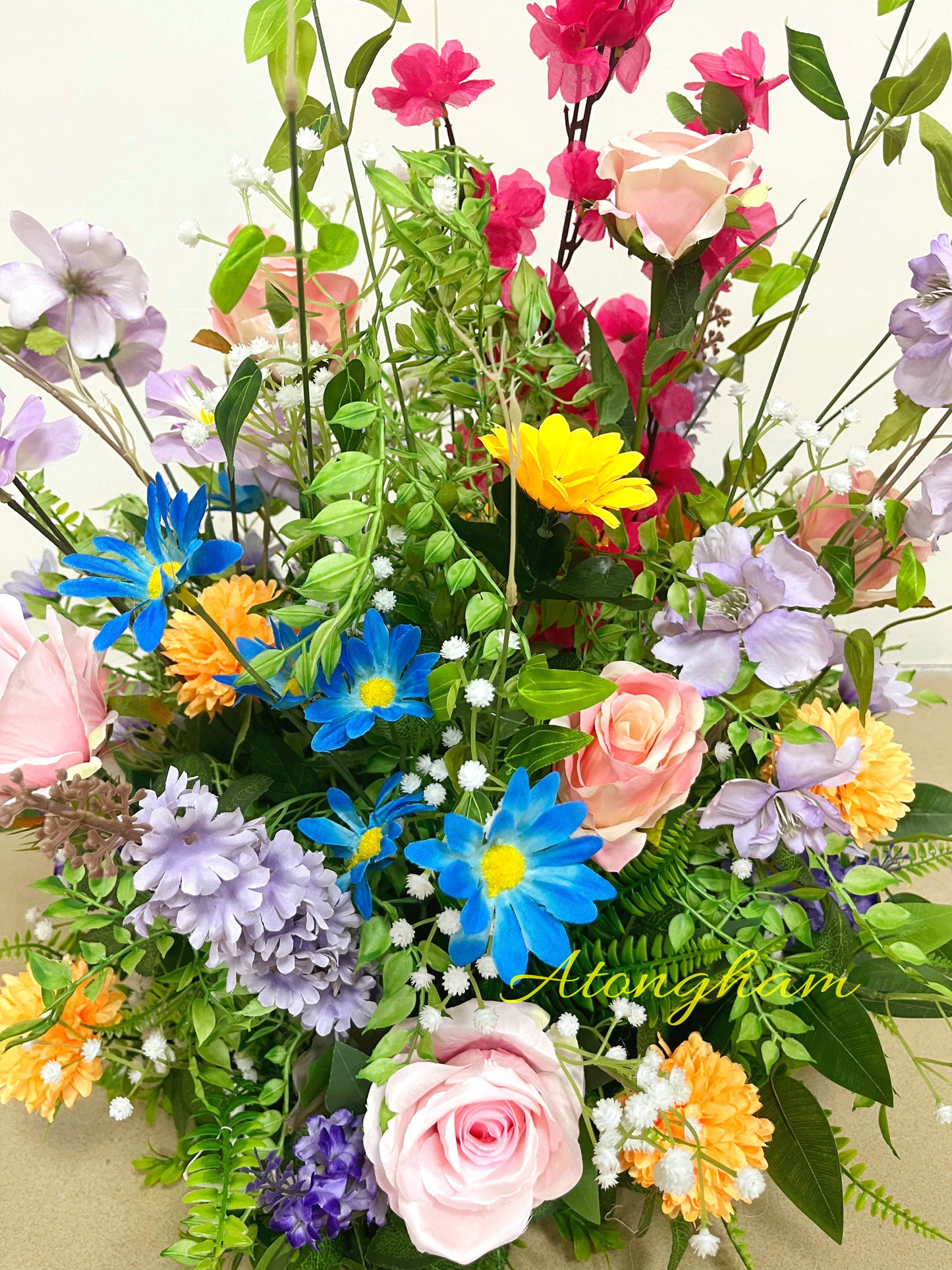 Wedding Varicolored Aisle Flower Decoration Spring Flower and Greenery Floor Flower Arrangement