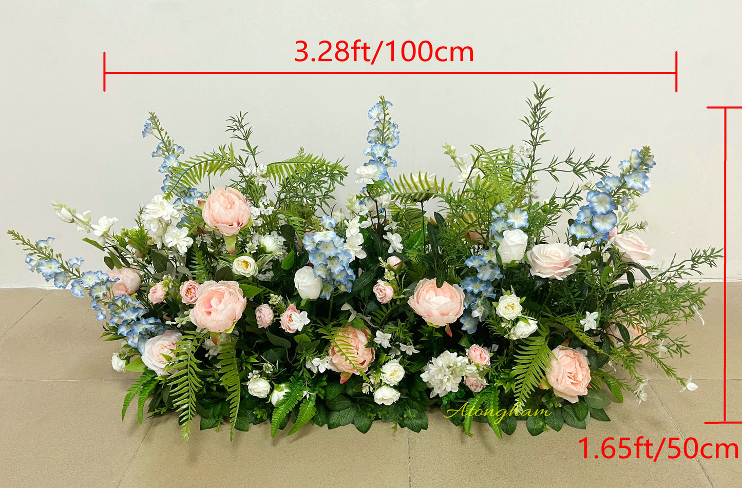 Outdoor Wedding Floor Flower Spring Aisle Flower Christmas New Year Decoration Floral