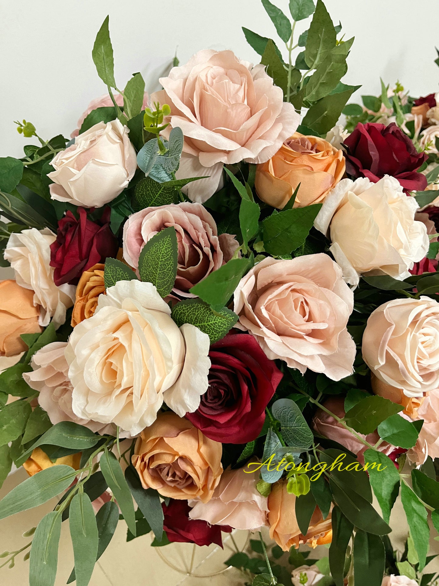Dusty Pink Terracotta Flower Ball Fall Table Centerpieces Wedding Dinner Table Decor Floral