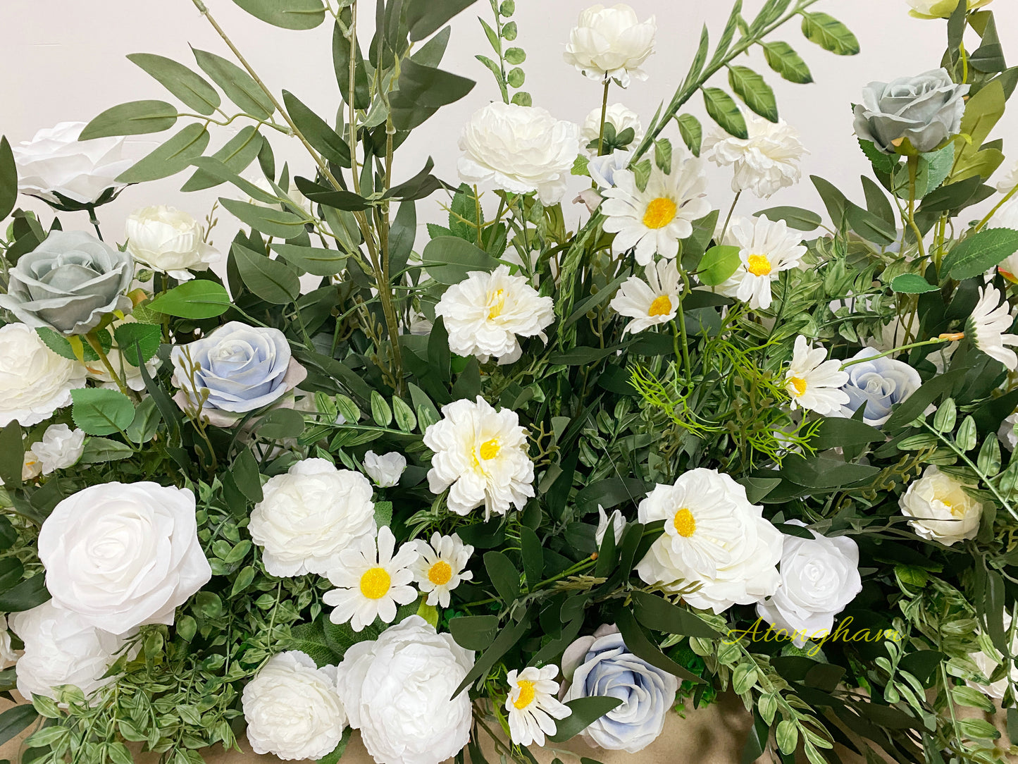 Dusty Blue Winter Wedding Floor Flower Aisle Flower Christmas New Year Decoration Floral