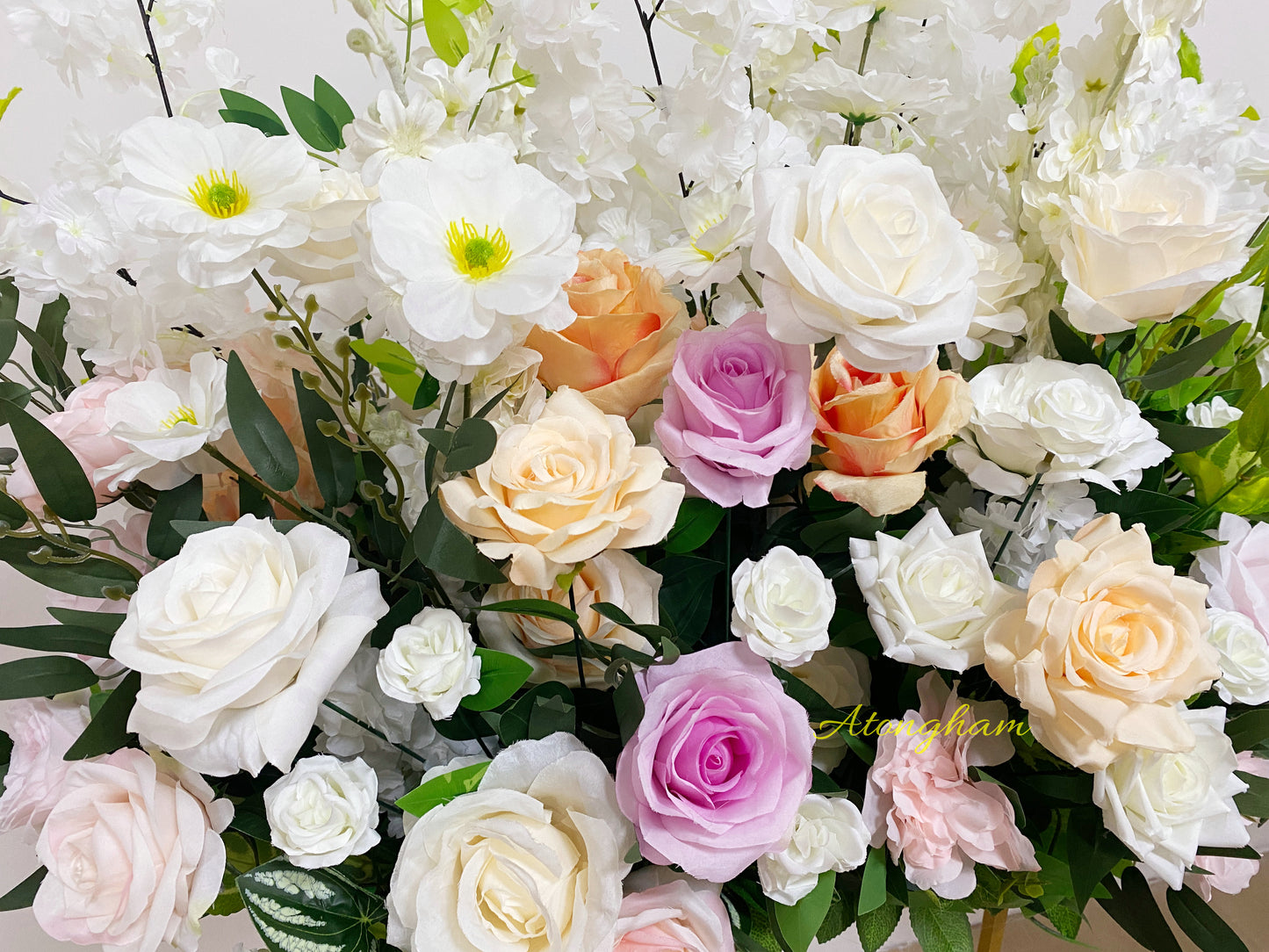 Spring Floor Flower Arrangement Wedding Backdrop Aisle Flower Valentine's Day Decor Floral