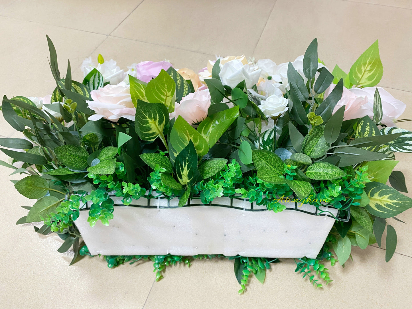Spring Floor Flower Arrangement Wedding Backdrop Aisle Flower Valentine's Day Decor Floral
