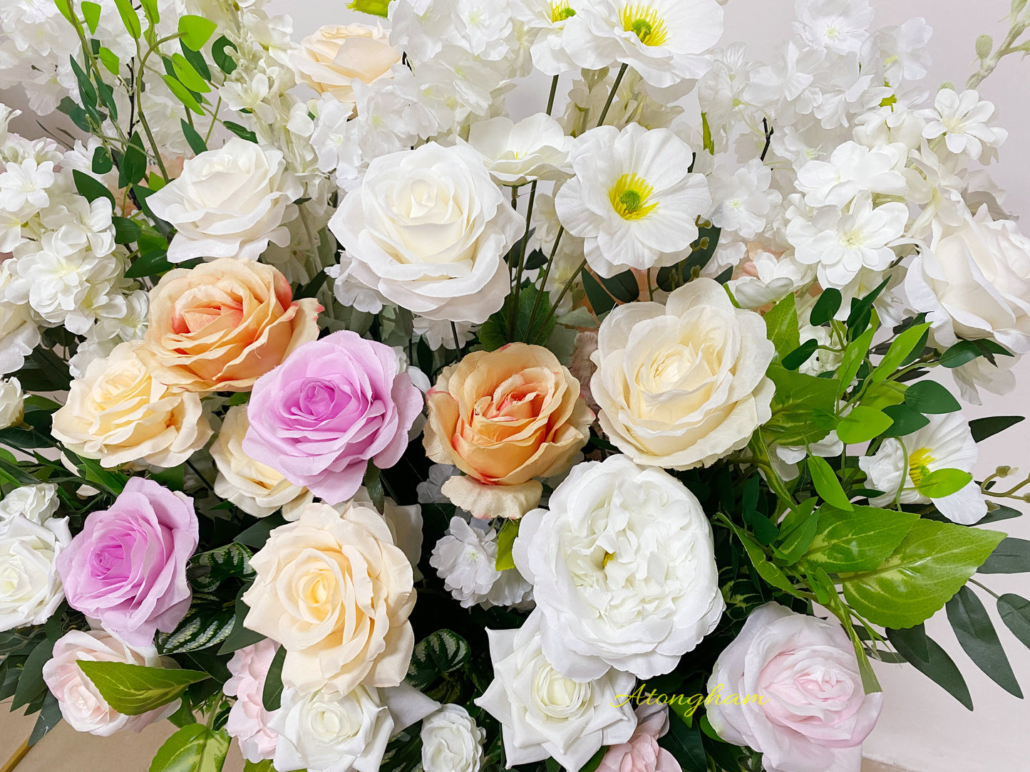 Spring Floor Flower Arrangement Wedding Backdrop Aisle Flower Valentine's Day Decor Floral