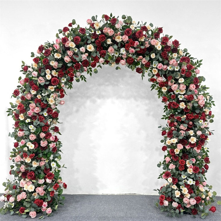 Handmade Iron Double Pole U-Shaped Arch Flower Stand T-Stage Decoration Arch Flower Stand Custom Various Sizes