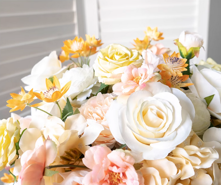 Flower Wedding Centerpiece,Artificial Champagne,Orange,Peach Pink Flower Ball,Business Decoration
