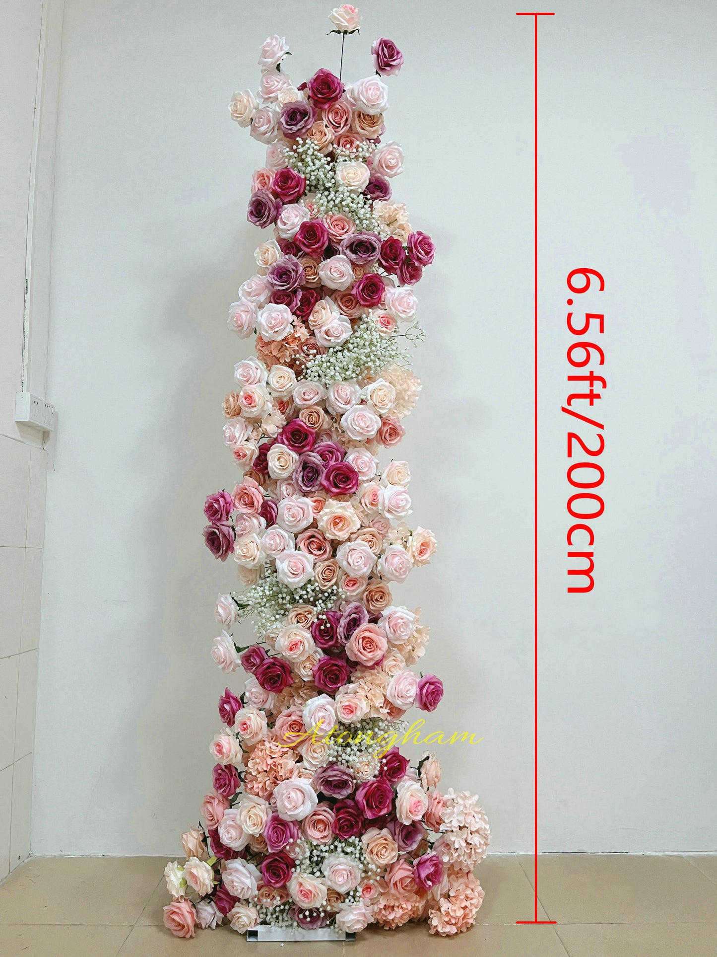 Outdoor floral backdrop for weddings and parties