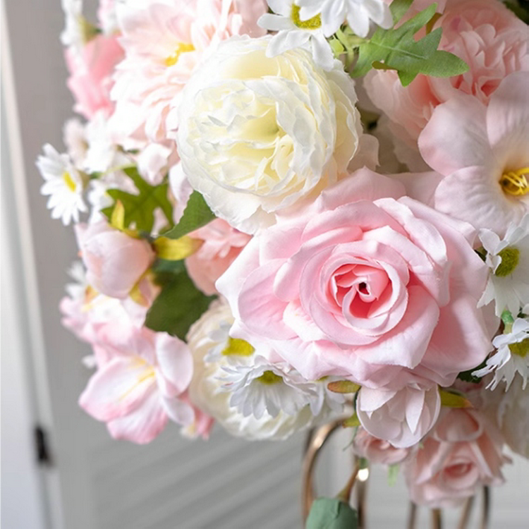 Cream White Pink Flower Wedding Centerpiece,Artificial Flower Ball,Road Lead Flower