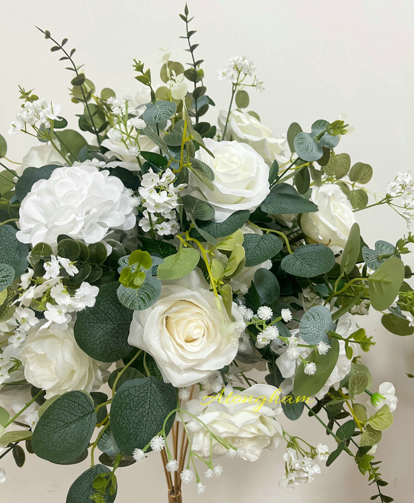 ivory floral ball centerpiece for dinner parties