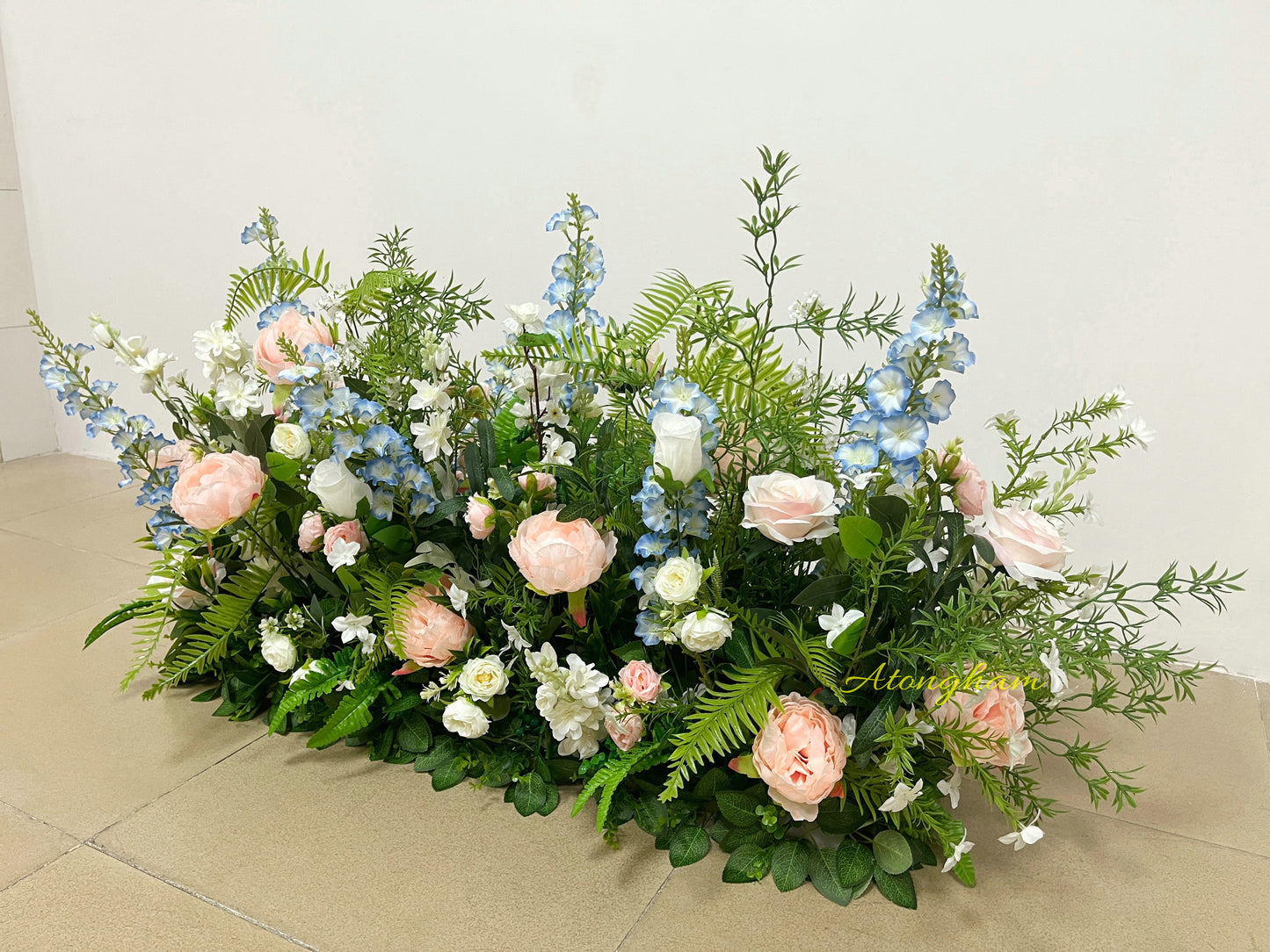 outdoor wedding floor flower aisle decoration