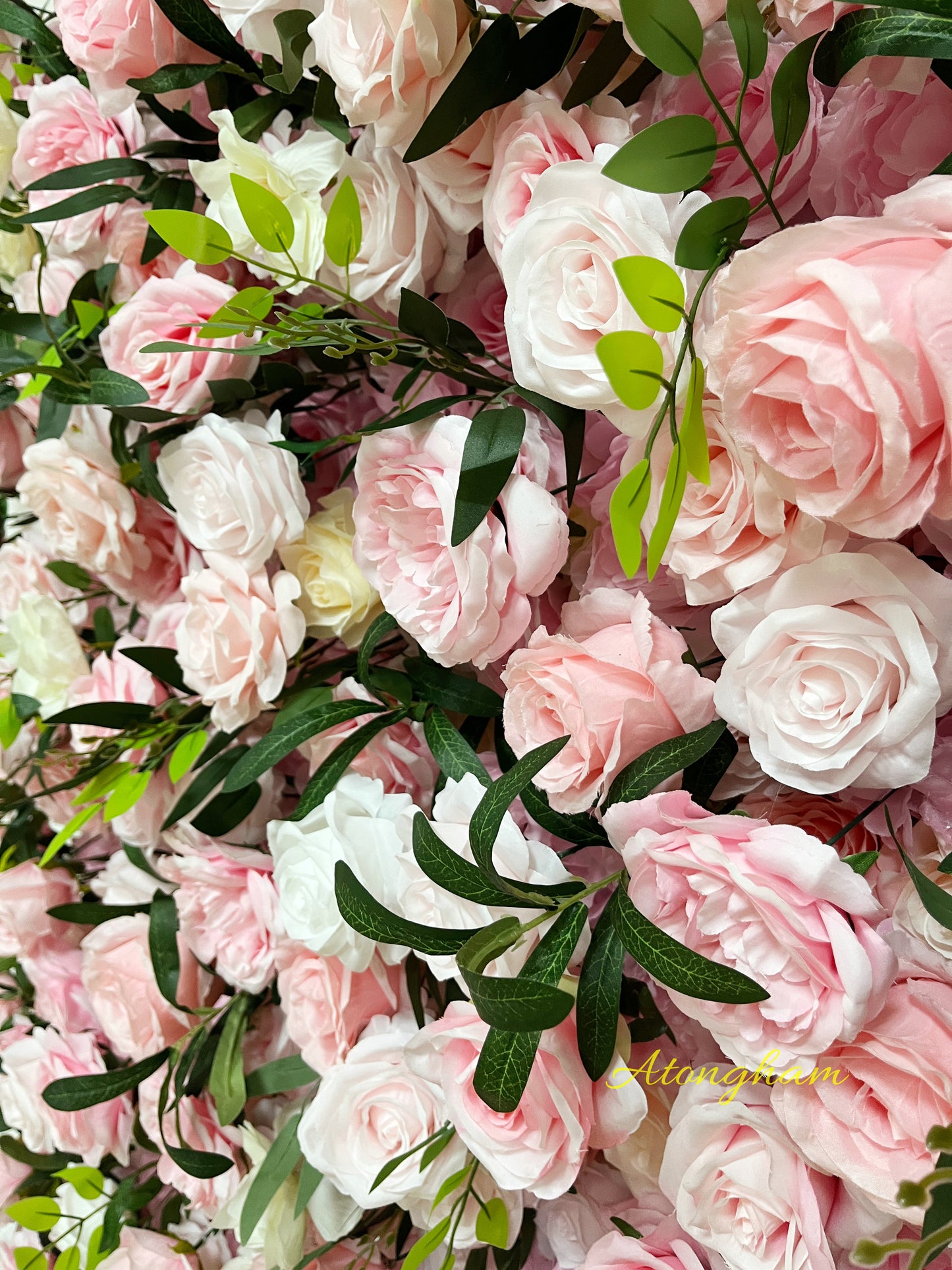 pink floral backdrop panel for events and parties