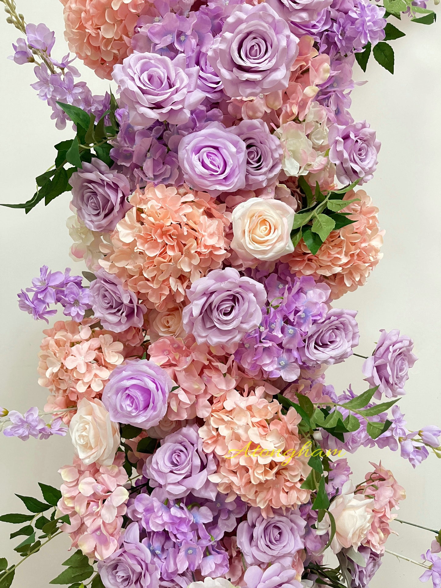 romantic purple flower backdrop decoration