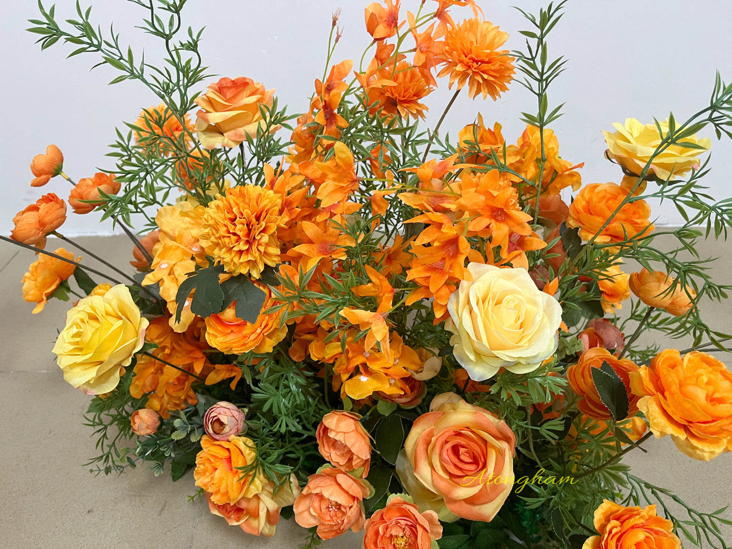 rustic fall floral aisle decoration for weddings