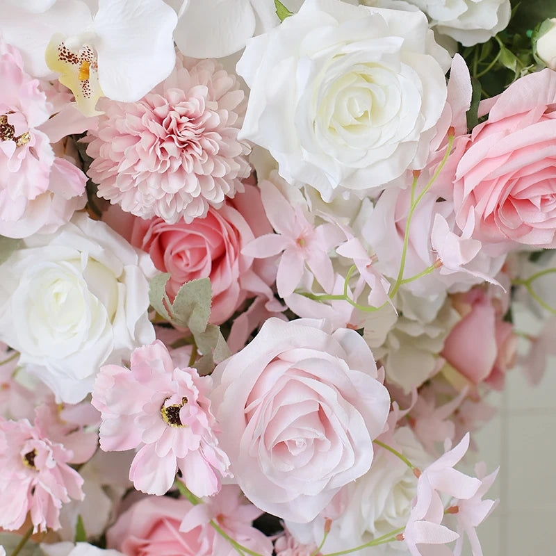 Baby Pink White Flowers Arrangement,Wedding Engagement Party Arch Flower,Photography Backdrop