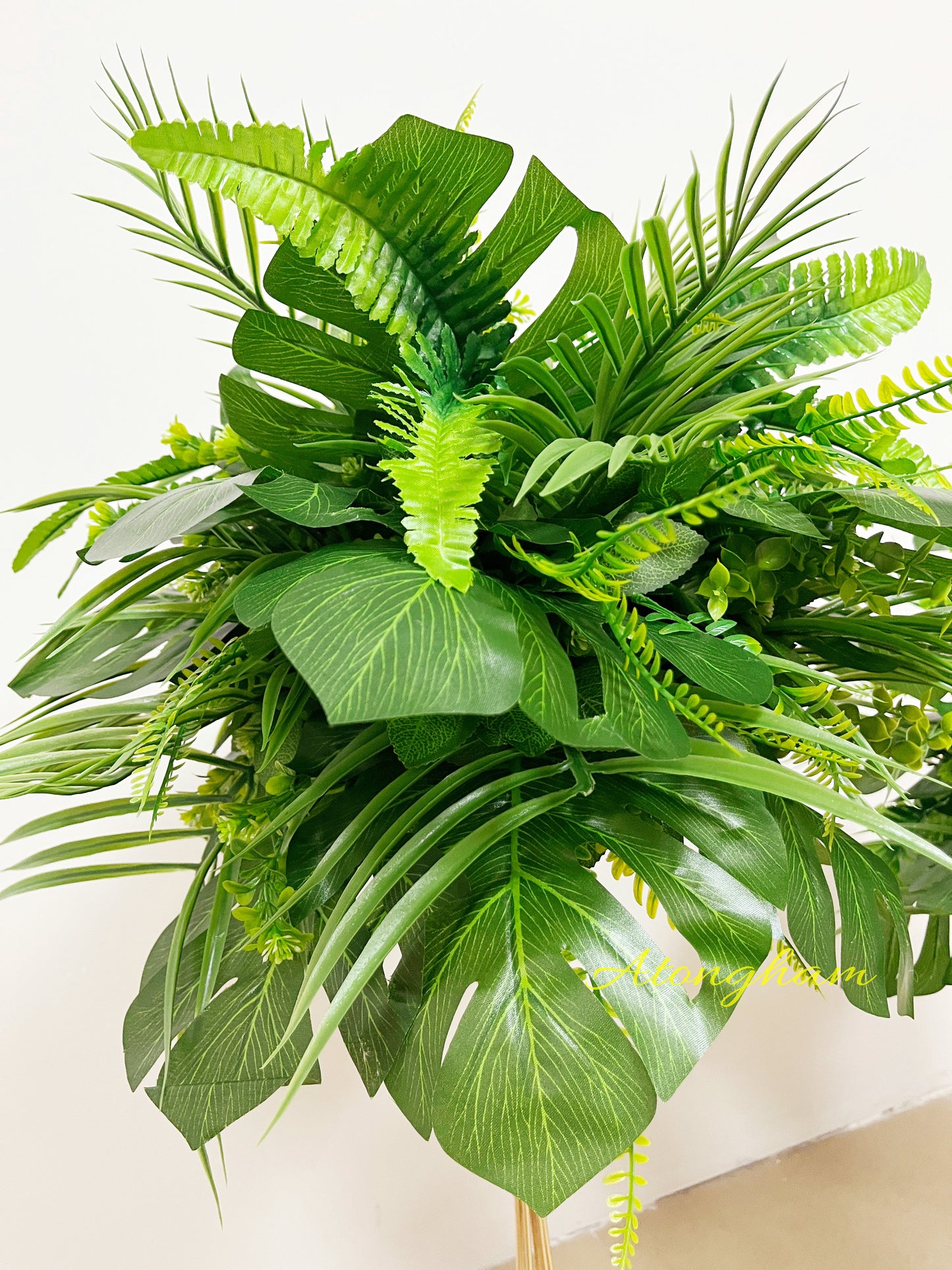 tropical plants floral ball for reception table decor