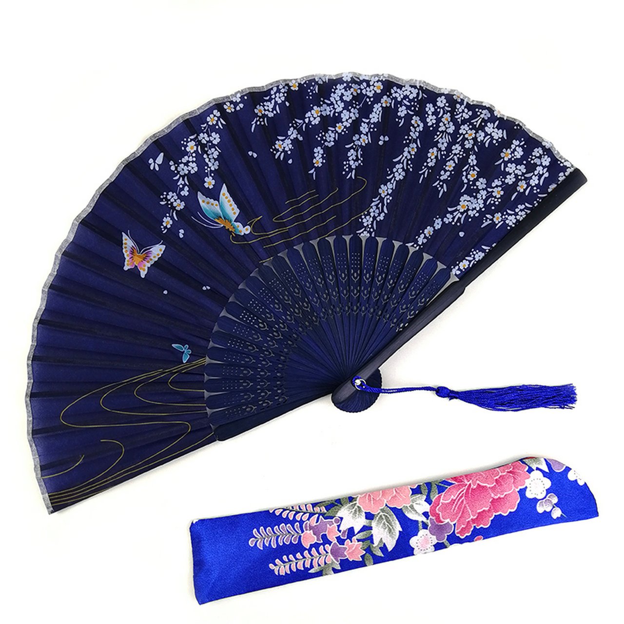 Custom Text Folding Fans for Bridal Shower Floral Silk Fans Wedding Favors