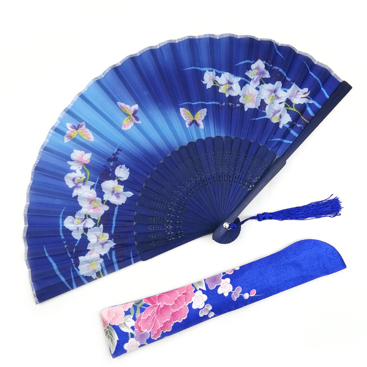 Custom Text Folding Fans for Bridal Shower Floral Silk Fans Wedding Favors