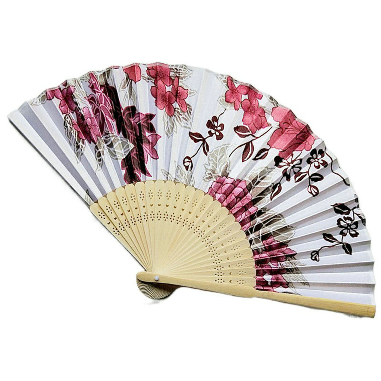 Custom Engraved Silk Floral Fan Folding Fan Wedding Favors Party Gifts