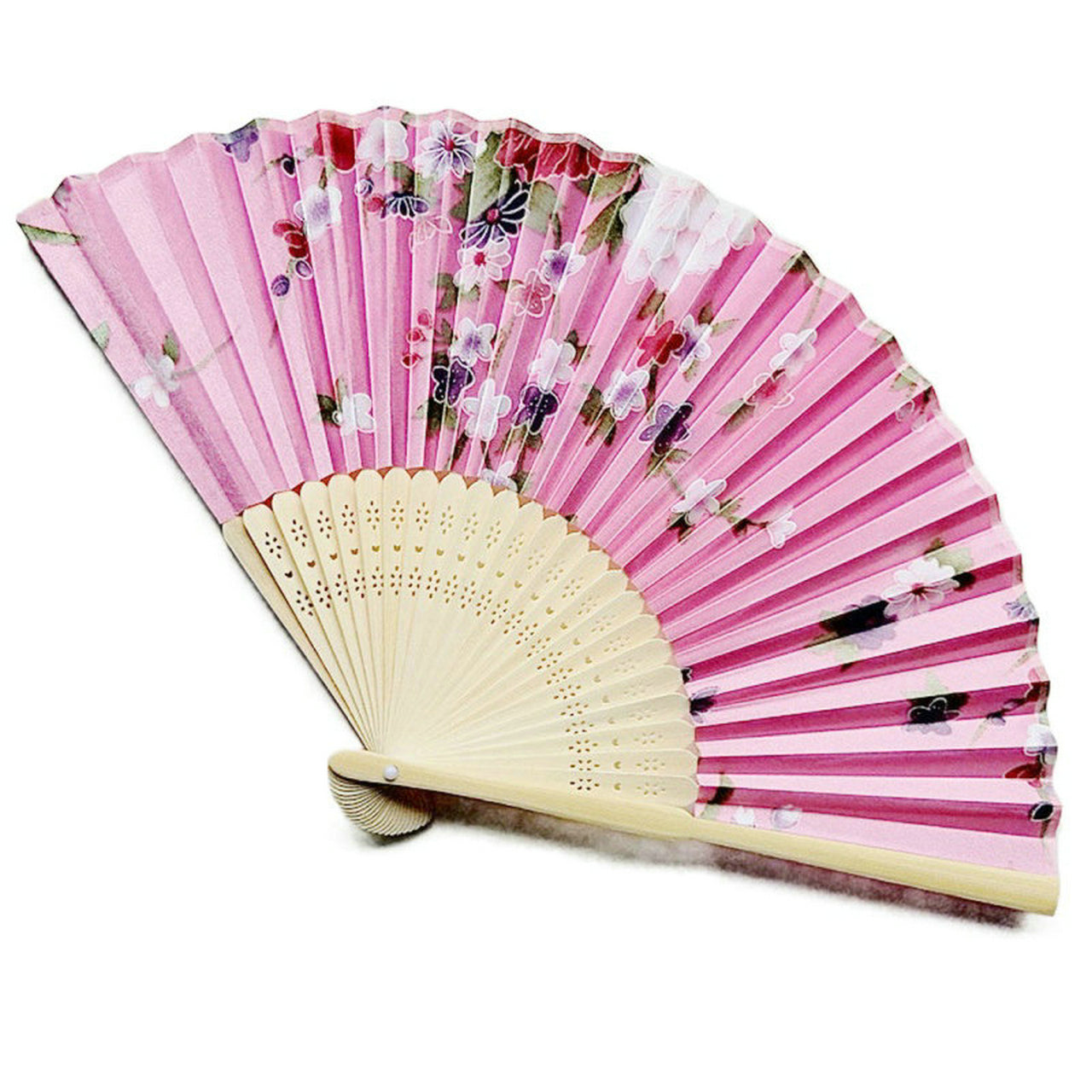 Custom Engraved Silk Floral Fan Folding Fan Wedding Favors Party Gifts