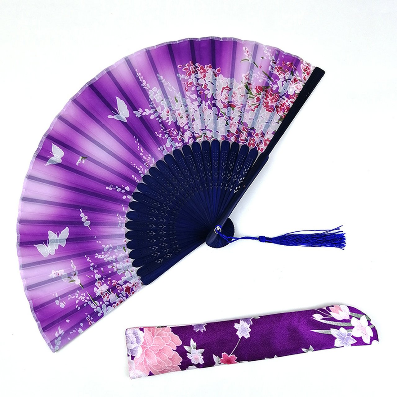 Custom Text Folding Fans for Bridal Shower Floral Silk Fans Wedding Favors
