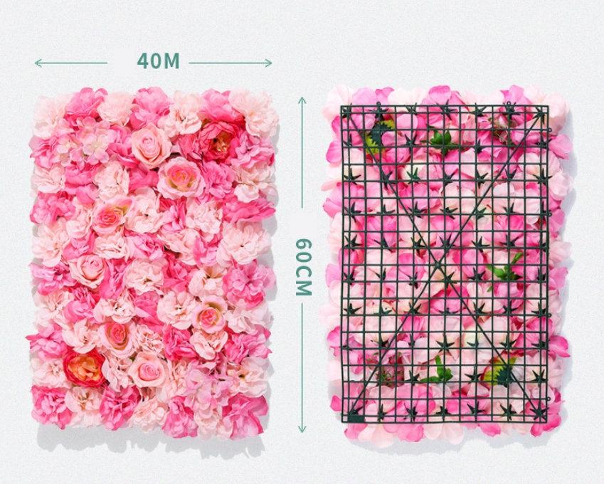 Fresh Gradient Orange Ivory White Rose Flower Wall Wedding Party Event Birthday Baby Shower Floral Panel