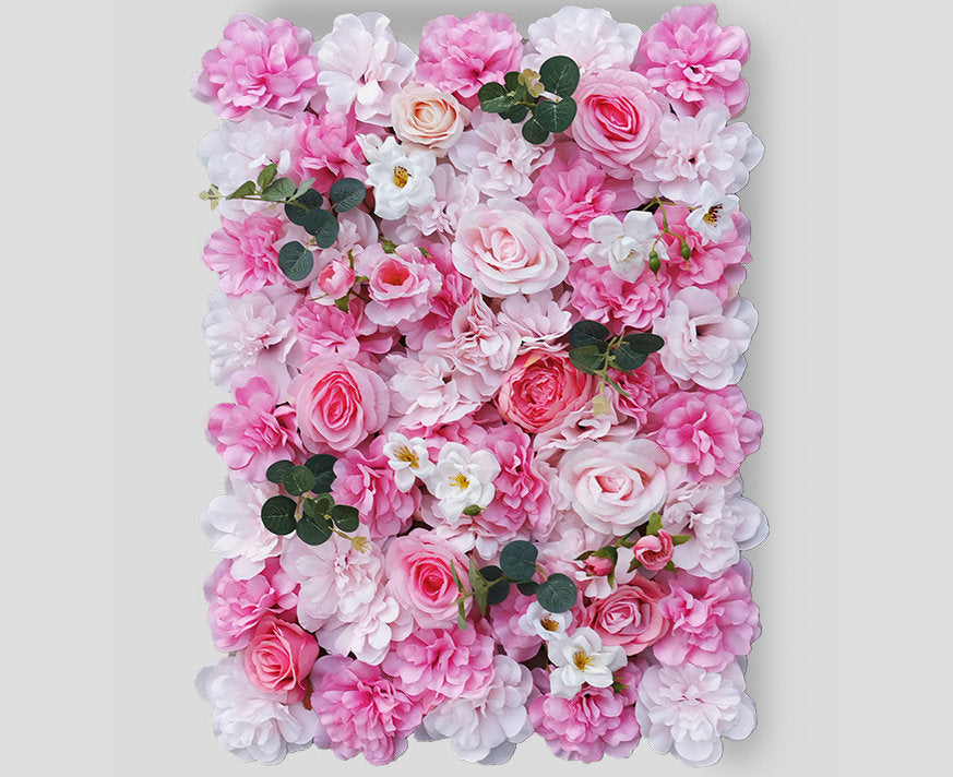 Sweet Ivory Baby Pink Rose Flower Wall Background Wedding Event Birthday Baby Shower Floral Panel