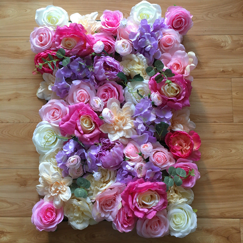 Sweet Ivory Baby Pink Rose Flower Wall Background Wedding Event Birthday Baby Shower Floral Panel