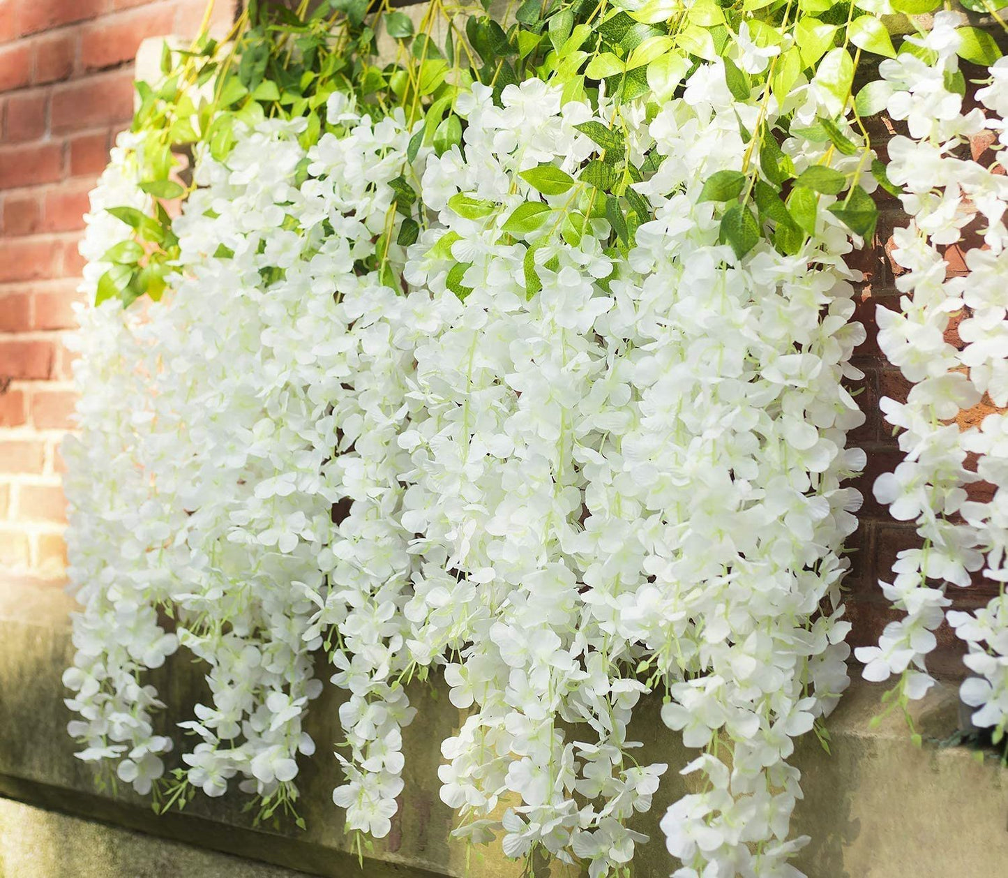 12pcs Length 24/35/47 inches Candy Baby Pink Wisteria Vine Hanging Flowers for Outdoor Indoor Wedding Ceremony Arch Artificial Silk Floral Decors