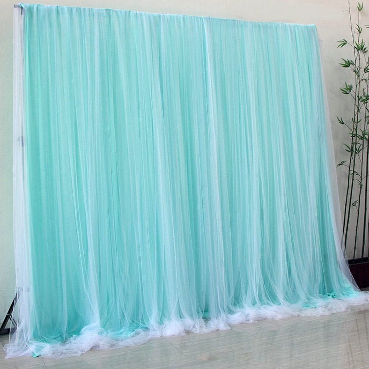 Light Blue Tulle Chiffon Curtain,Wedding Ceremony Backdrop,Baby Shower Backdrop,Photography Prop