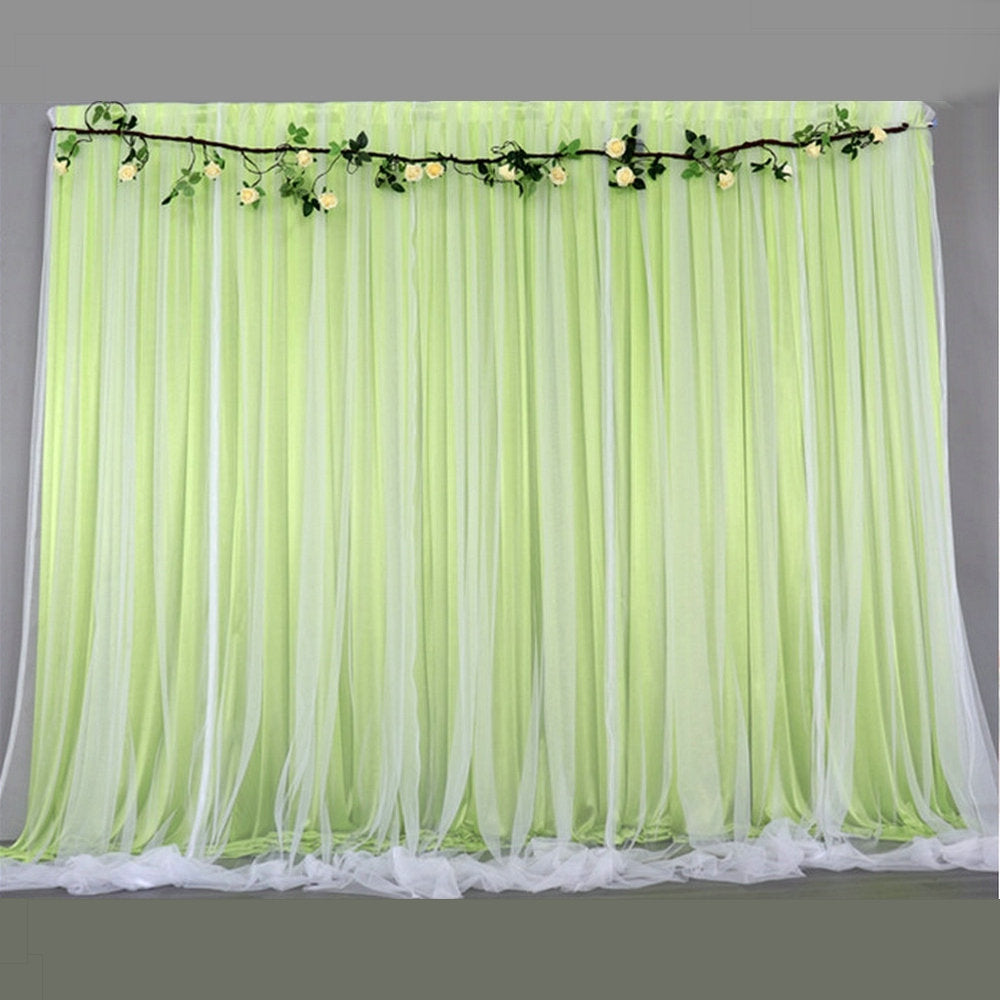 Light Blue Tulle Chiffon Curtain,Wedding Ceremony Backdrop,Baby Shower Backdrop,Photography Prop