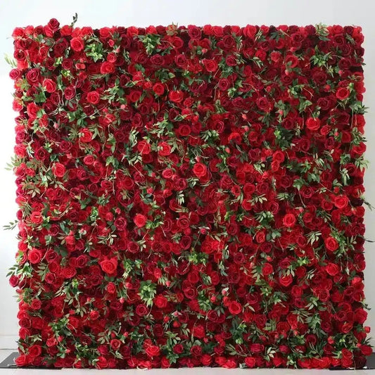 Custom Enthusiastic Red Flower Backdrop, Wedding Engagement Baby Shower Bridal Shower Backdrop Decoration