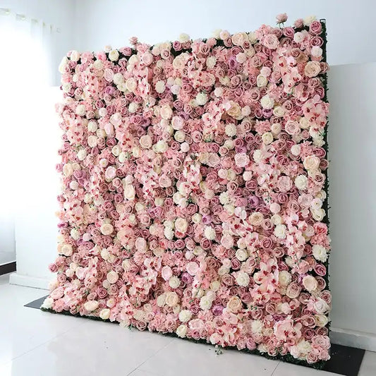 Custom Dusty Pink, Ivory Flower Backdrop, Wedding Engagement Baby Shower Bridal Shower Backdrop Decoration