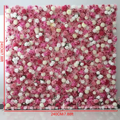 Custom Light Pink, White Flower Backdrop, Wedding Engagement Baby Shower Backdrop Decoration